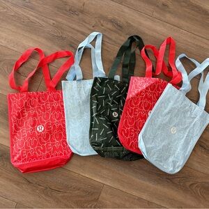 lululemon athletica Colorful Tote Bag Collection - Red, Light Blue, Black